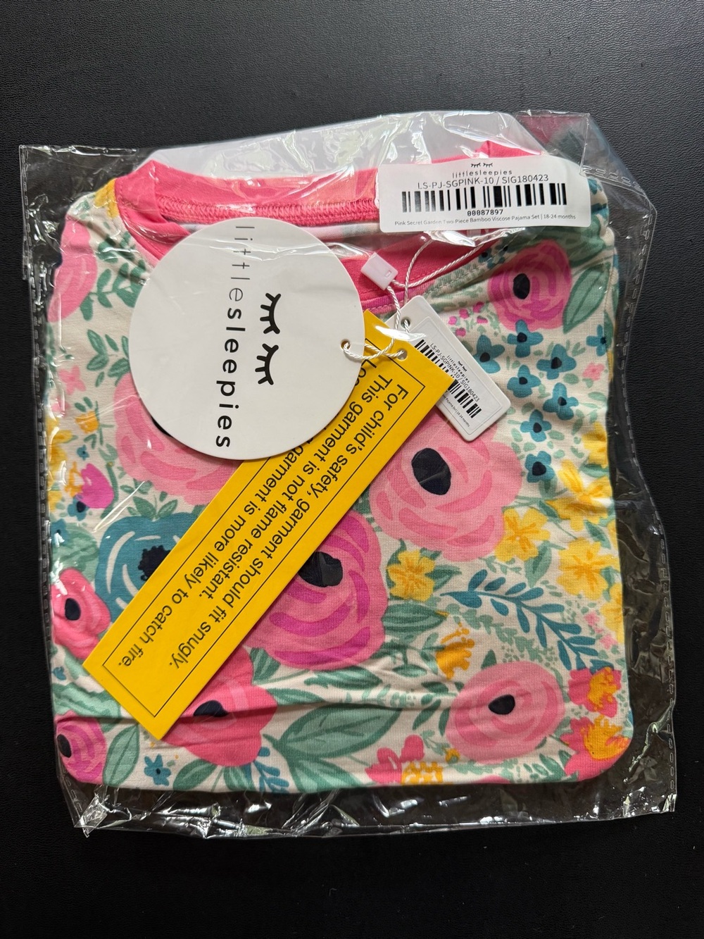 NWT Little Sleepies secret garden two piece pj 18-24m